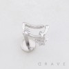 CZ MOON STARBURST DANGLE CZ THREADLESS (PUSH IN) 316L SURGICAL STEEL LABRET SET